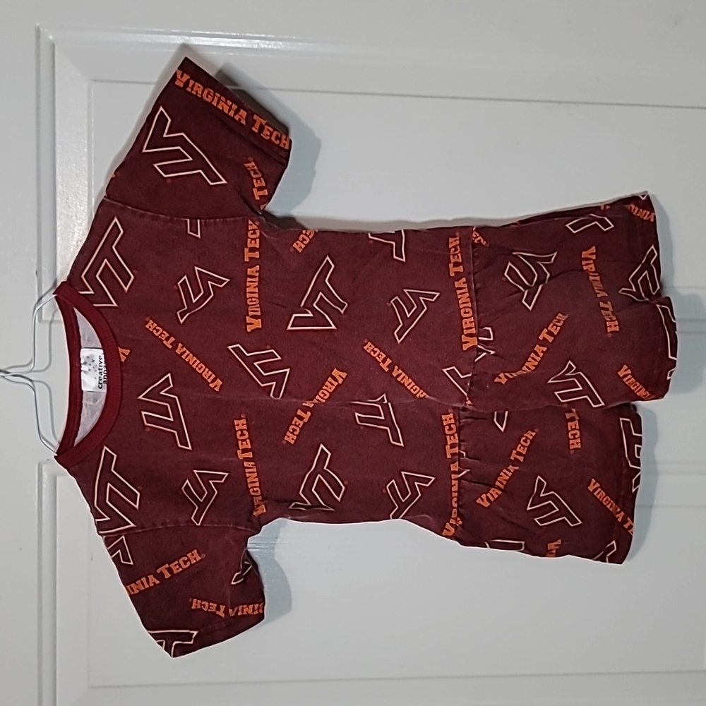 Girls‎ 5/6T VT Hokies short sleeve t-shirt dress Preloved